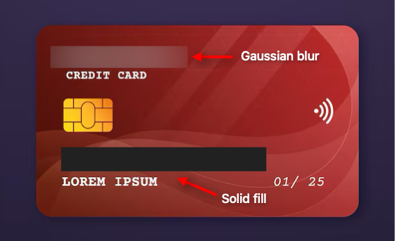 Gaussian blur and Solid fill compared