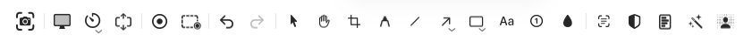 The annotation toolbar